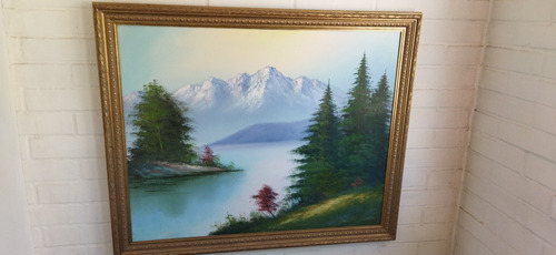 Pintura Cuadro Oleo Chileno Lago Patagonia Austral