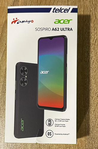 Celular Acer Sospiro A62 Ultra Negro Y Verde