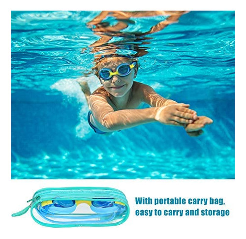 Lentes De Natación Unisex Findway Azul Y Verde X2u