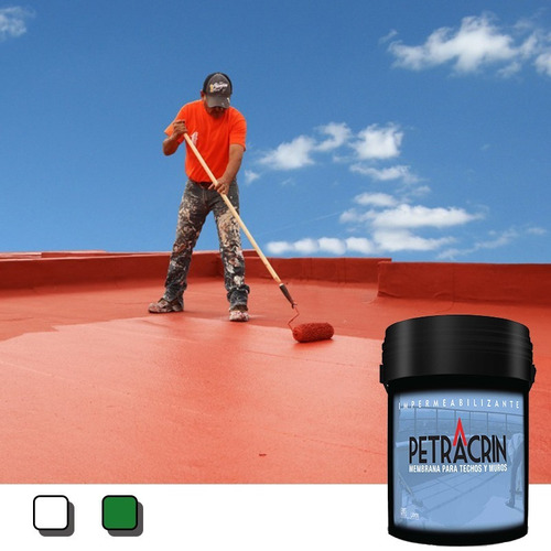 Pintura Membrana Liquida Petracrin Eco Roja 4 Kg Sin Interes