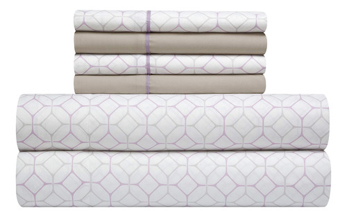 Juego De Edredón Ligero Matrimonial Morado Casa