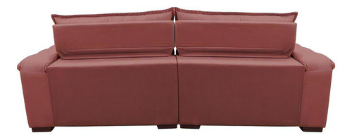 Sofá Retrátil e Reclinável 2,32m com Molas Ensacadas Cama inBox Aconchego Tecido Suede Vermelho