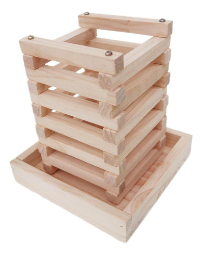 Alimentador De De Conejo De Madera, Contenedor De Plegable