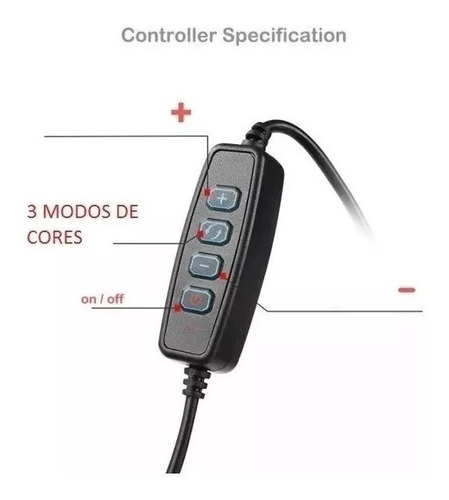 Ring Light Iluminador Led Celular 26 Cm Tripé Live Foto Pro
