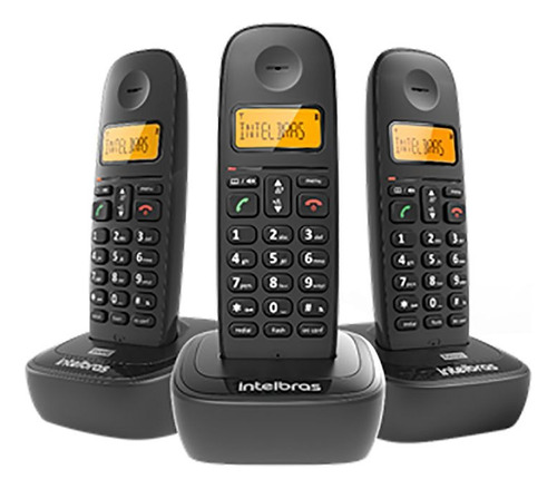 Telefone Sem Fio Digital + 2 Ramais Adicionais Ts2513 Id