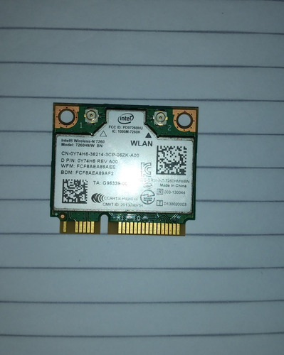 Tarjeta Wifi Para Lapto. Modelo 7260hmw Bn