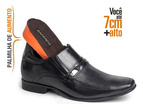 Sapato Masculino Couro Original Rafarillo Você + Alto 7 Cm