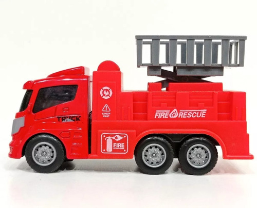 Imagen 3 de 7 de Camion De Bombero Escalera Elevadora Agua Auto Juguete Niño