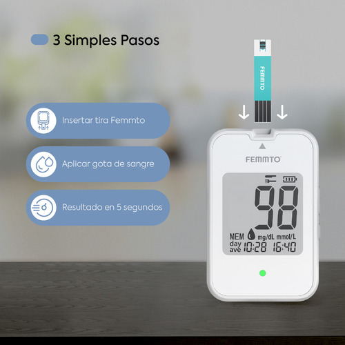 Tiras Reactivas Para Glucometro Kf-b12 Medidor Glucosa X 100 Unidades Digital Diabetes Femmto