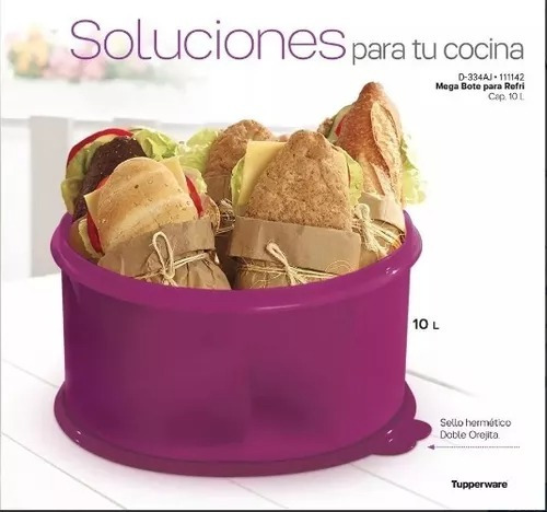 Tupperware Mega Bote Refri 10 Litros Recipiente Hermetico