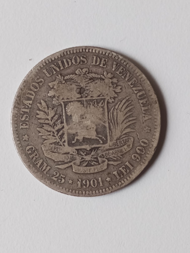 Moneda De 5 Bs Fuerte De 1901