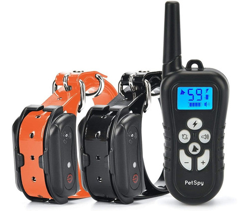 Petspy Collar De Choque De Entrenamiento De Perro Doble Para