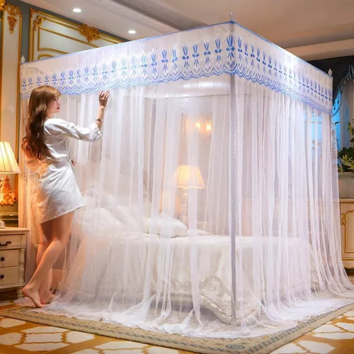 Dosel De Tela Mosquitera 4 Puertas Para Cama Matrimonial Mosquitera Tamaño King Mosquitera Para Cama