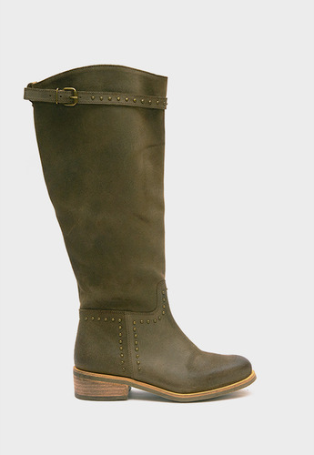 Botas De Cuero Carmen C3 Verde Giani Dafirenze