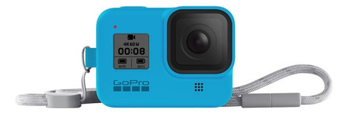 Funda Silicón + Cordón Ajustable Para Gopro Hero8 (bluebird)