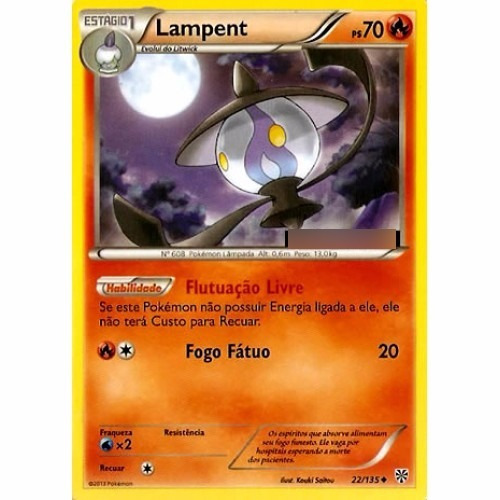 Lampent - Pokémon Fogo Incomum - 22/135 - Pokemon Card Game