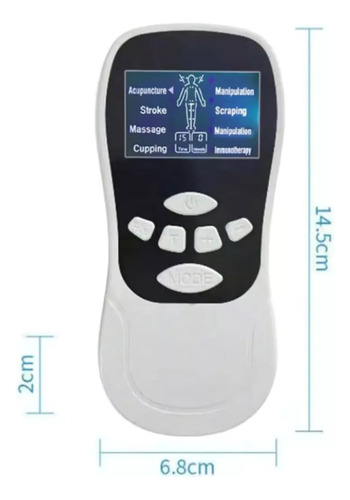 Electroestimulador Muscular Masajeador 8 Modos 15 Niveles