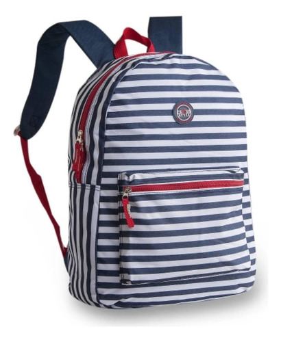 Mochila Cross Style Listras Estampa Juvenil Escolar Casual