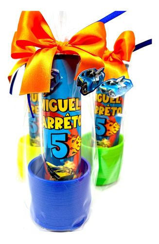 Kit Lembrancinha Mola Maluca Pega Vareta Hot Wheels 20 Kits