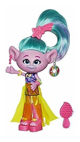 Trolls Dreamworks Glam Muñeca De Moda De Satén Con Vestido, 