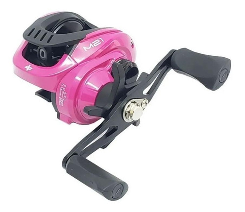 Carretel carretilha Albatroz Fishing M21 Slim direito color rosa