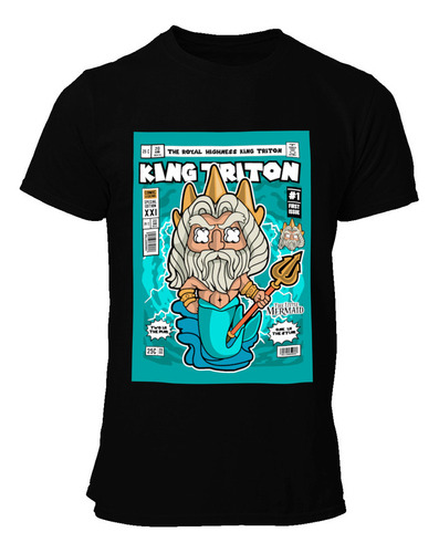 Playera Negra King Triton Moda Cultura Pop