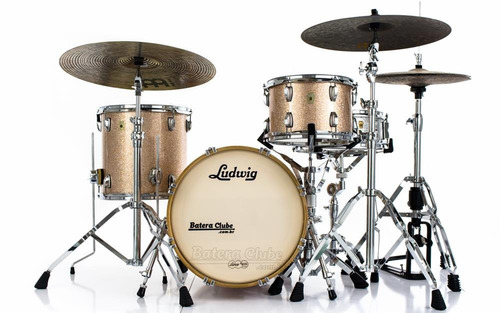 Bateria Ludwig Classic Maple Champagne Sparkle Jazz Set Com (Usado)