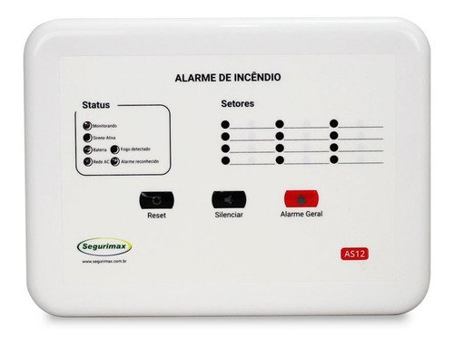 Central De Alarme De Incêndio Convencional 12v - 12 Setores