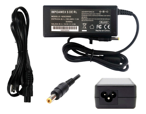 Cargador Para Hp 18.5v 3.5a 4.8x1.7m 308745-001 380467-005