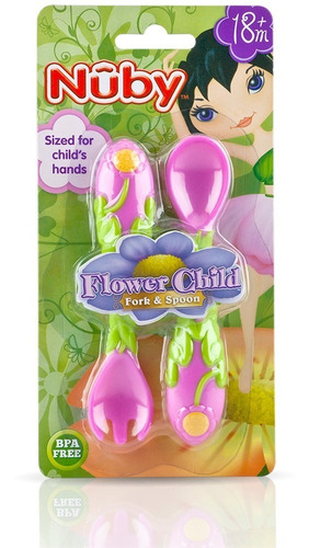 Tenedor Y Cuchara Nuby Flores