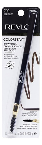 Delineador Para Cejas Revlon Colorstay Brow Pencil 24hr Color 220 Dark Brown