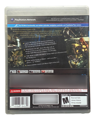 Resident Evil 5 Gold Edition - Compatible Move - Ps3 Físico