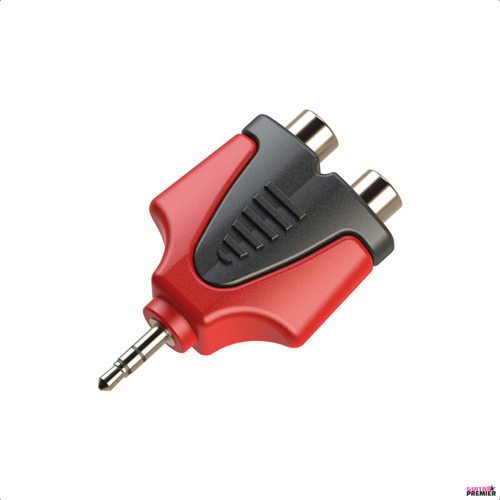 UNITS_PER_PACKAdaptador RCA A MINIPLUG de 2 RCA hembras a 1 Mini plug macho GP ROXTONE negro/rojo