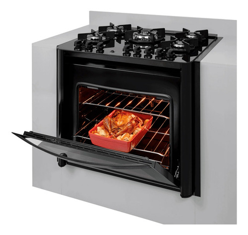 Fogão De Embutir Fischer 5q Tc Gran Cheff Forno C/ Air Fryer