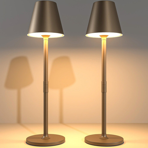 Paquete De 2 Lamparas Led Recargables Luz Noche 3 Niveles