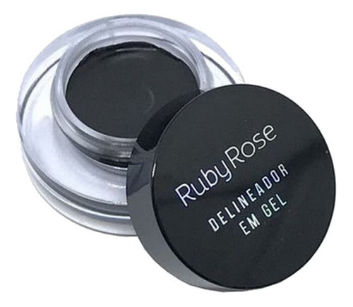 Delineador Profissional Gel Black Gatinho Ruby Rose Hb8401 Cor Preto