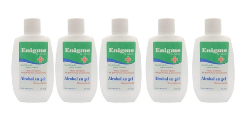 Imagen 2 de 3 de Alcohol Gel 60ml X 5 Un. Antibacterial Anmat
