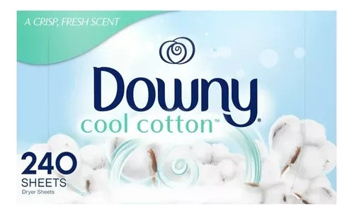 Downy- Hojas Para Secadora, 240 Unidades Algodón Fresco