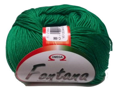 Hilaza Fontana Omega 100% Algodón Egipcio Mercerizado Color Verde Bandera