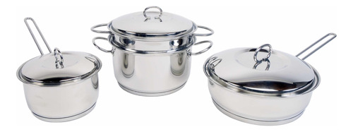 Set Batería Ollas De Cocina Golden Art Inoxidables 3 Piezas