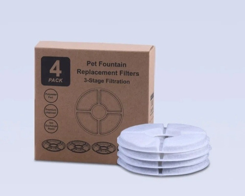 Filtros Bebedero Fuente De Agua Perros Y Gatos Pack X4