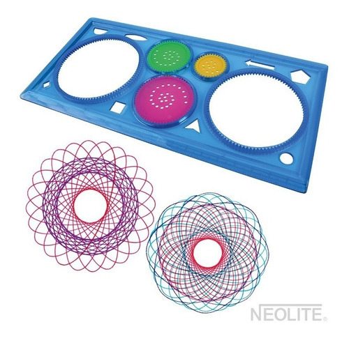 Espirógrafo Neolite De 20 Cm Con 3 Discos Dentados