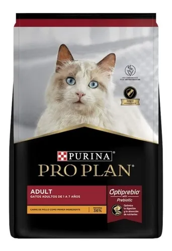 Alimento Pro Plan Optiprebio. Adult para gato adulto de raza mediana sabor pollo y arroz de 7.5 kg