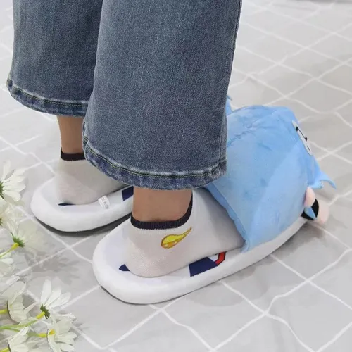 Zapatillas De Algodón Evangelion Rei, Zapatillas De Felpa De