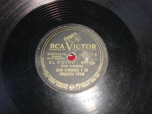 Pasta Juan D Arienzo Orquesta Tipica Rca Victor 601900 C20