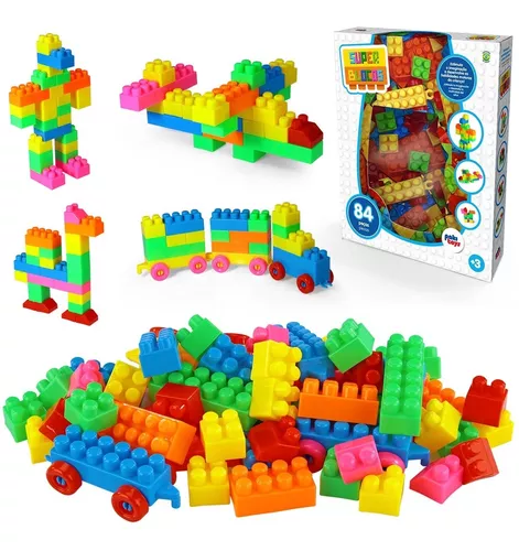 Brinquedo Blocos De Montar Infantil Educativo 500 Peças