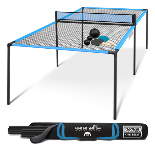 Mesa De Ping Pong Para Cama Elástica 94 Pulgadas Con Paletas