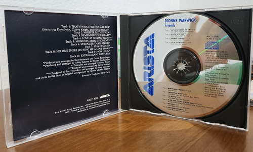 Cd Dionne Warwick - Friends (made In Usa) (Usado)