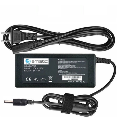 Cargador Laptop Ematic Ewt117 Ew117bu 5v 2.5a 3a (Reacondicionado)