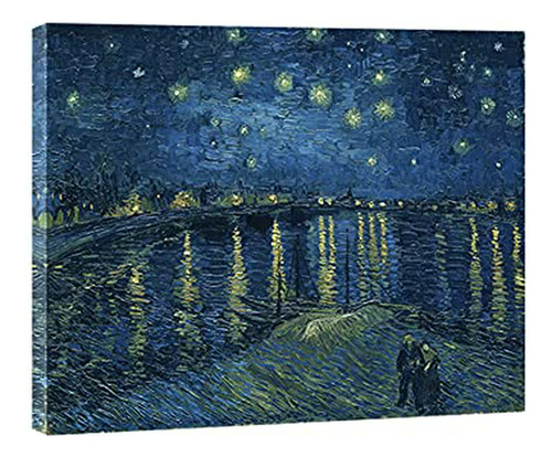 Wieco Arte Noche Estrellada Sobre El Rhone De Pinturas Al Ól